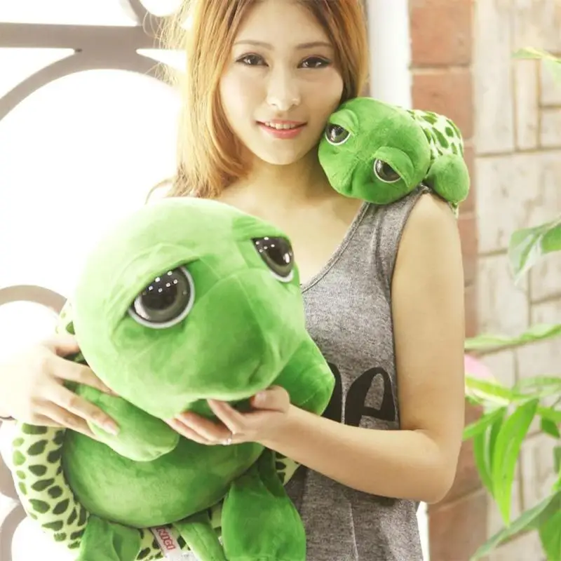 

Newborn Baby Cartoon Big Eyes Turtle Toy Plush Stuffed PP Cotton Doll Animal Toys for Children Christmas Decor Birthday Gift