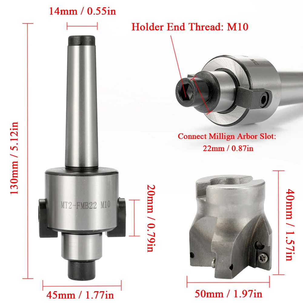 Токарный инструмент резец металлический токарный инструмент точность станка с ЧПУ твердосплавные вставки MT2-FMB22 M10 Торцевая Мельница Арбор 10 шт