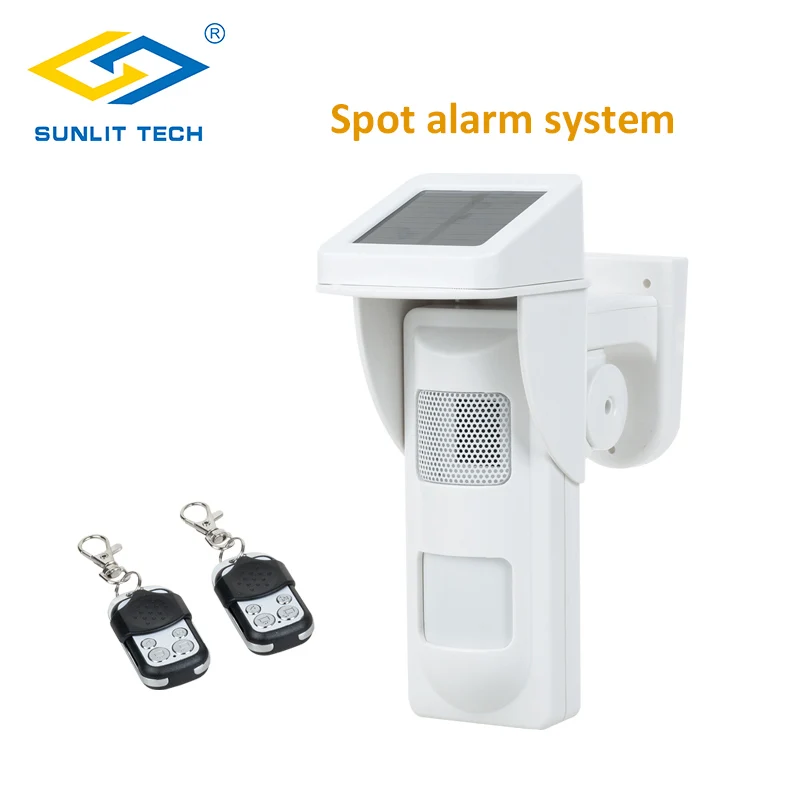 

2pcs Wireless Outdoor Solar Siren Sensor Alarm System For Home Security PIR Motion Sensor Pet Immunity Motion Sensor Detector
