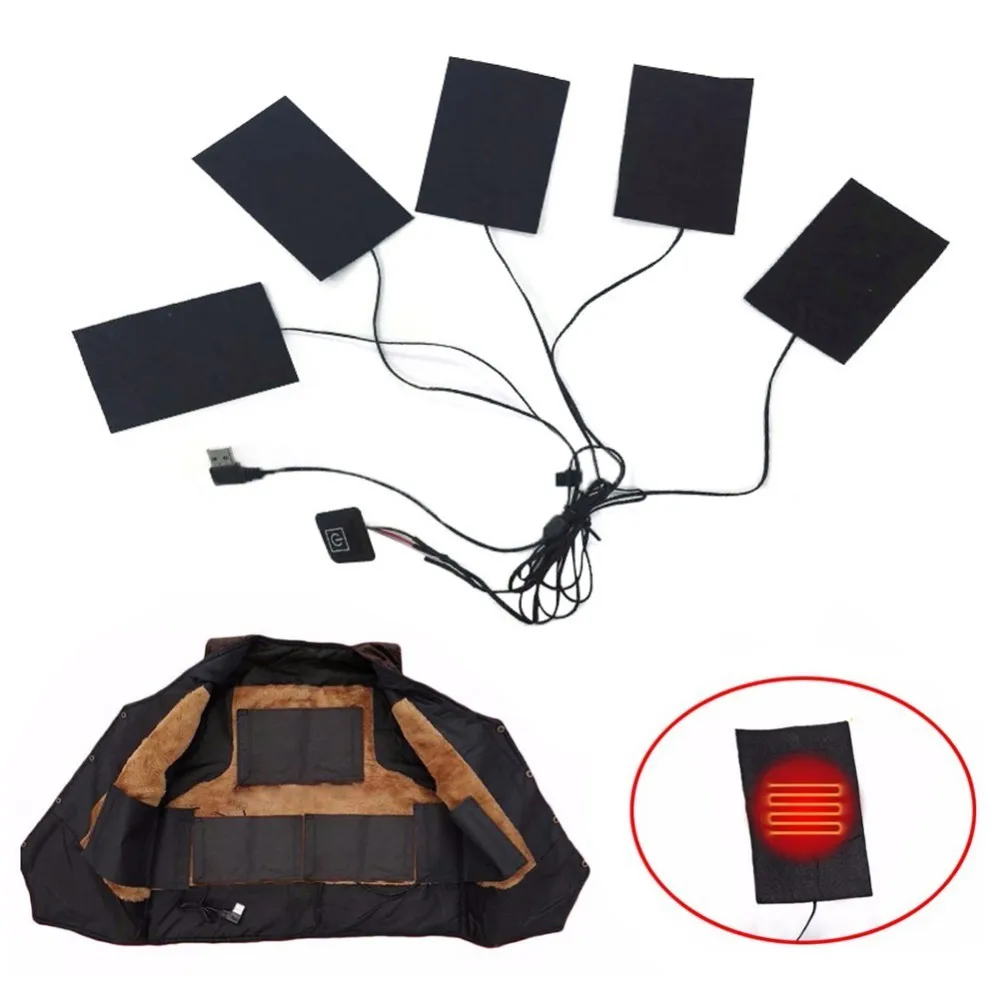 

1Set USB Electric Heating Pads for DIY Heated Clothing Thermal Outdoor Clothes Heated Jacket Vests Mobile Warming Gear