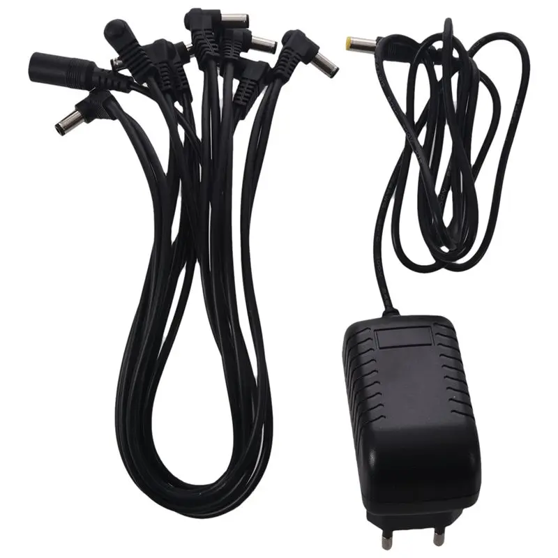 ABGZ-Питание для эффект для езды на велосипеде с 8-канальный видеорегистратор кабель 9V 1A AC/DC Мощность адаптер для педали с Электрогитары эффект