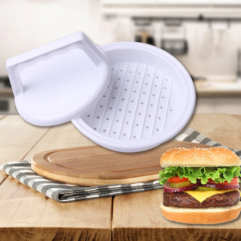 

Simple Round Hamburger Mold Makers Meat Beef Grill Burger BBQ Party Hamburger Maker Mold Cooking Tool A30