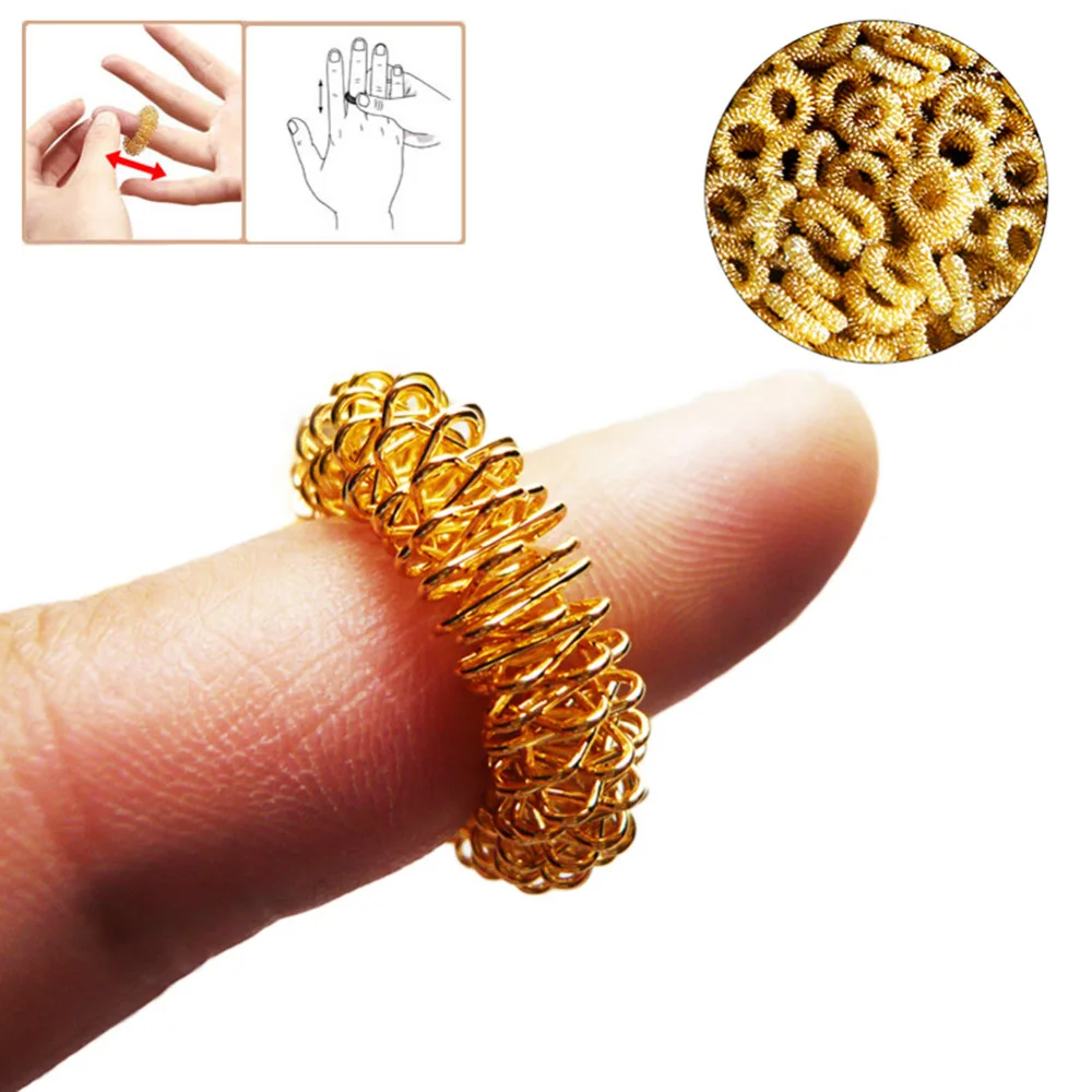 10Pcs Finger Massage Ring Acupuncture therapy promote Hand Blood Circulation Pain Relief Massager Tens Stress Relief lose Weight