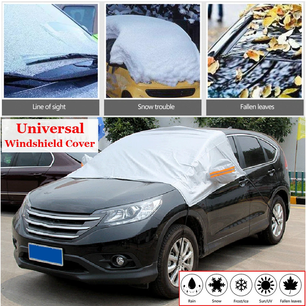 

Sunshade Cover Snow Ice Shield for Windshield Winter Summer Car Front Window Windscreen Covers Universal for most Automobile