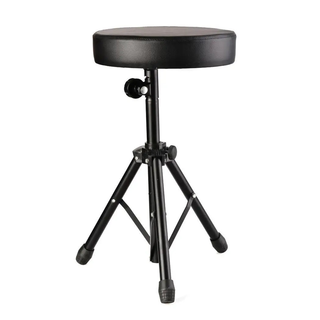 

New Drum Soft Padded Throne Seat Stool Stand Drummers Drumming Adjustable Chair