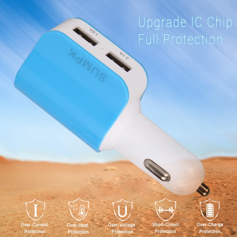سريع شاحن سيارة للجوال هاتف لوحي PC المستكشف سريعة USB متعدد المنافذ مهايئ شاحن سيارة 5V3. 1A سيارة الهاتف شاحن آيفون 6 s سريع شاحن سيارة للجوال هاتف لوحي PC المستكشف سريعة USB متعدد المنافذ مهايئ شاحن سيارة 5V3. 1A سيارة الهاتف شاحن آيفون 6 s