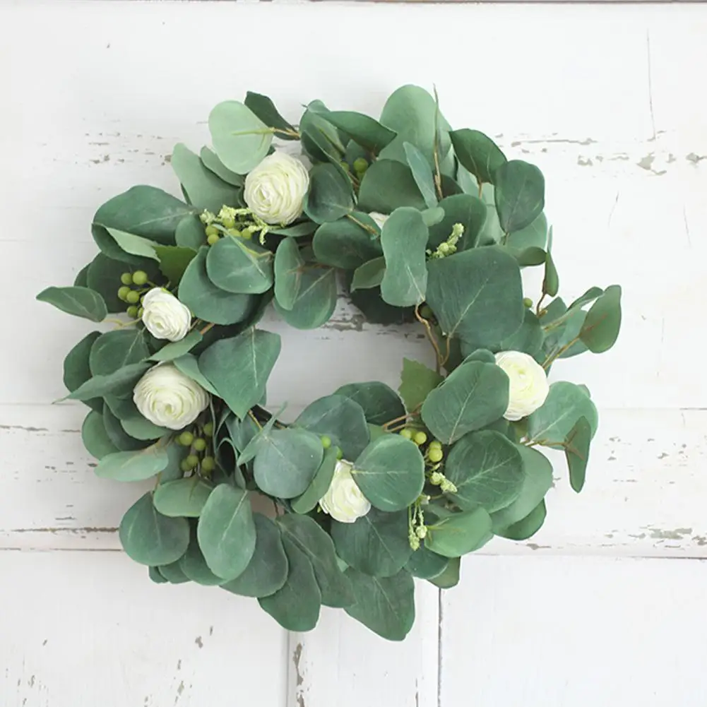 

Adeeing Simulate Wreath Pretty Garland Floriation Hanging Pendant Decoration For Home Wedding