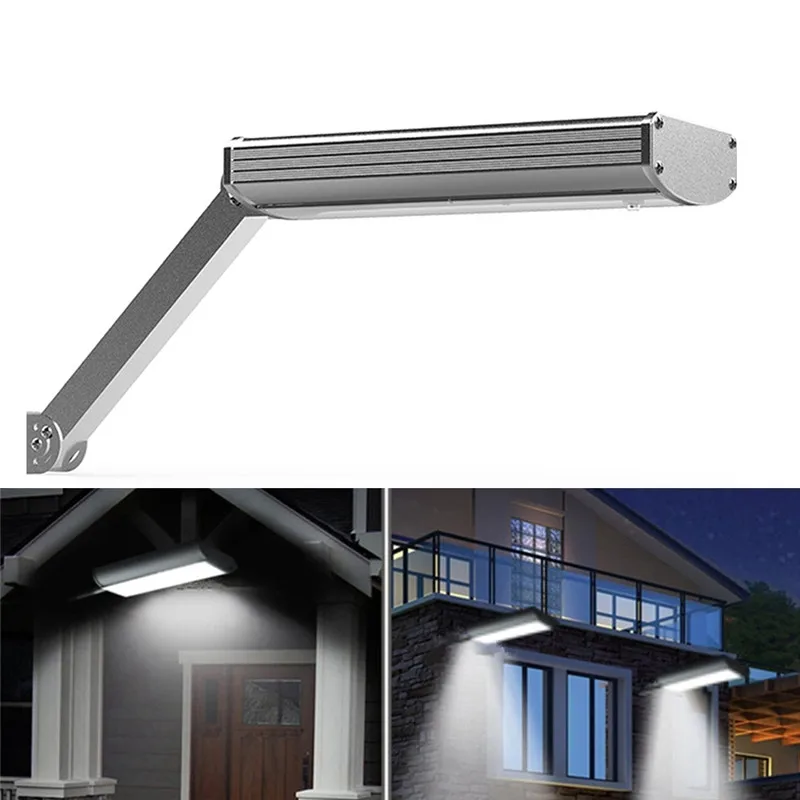 

CLAITE Waterproof 48 LED Solar Radar Motion Sensor Light Adjustable 4 Modes 800LM Solar Wall Light Aluminium Alloy Garden Light