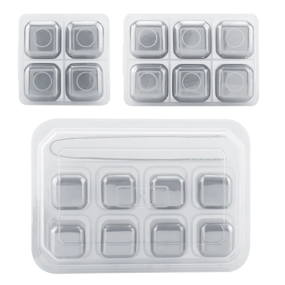 

Reusable Stainless Steel Whiskey Stones Set Beer Wine Hip Liquor Alcohol Chilling Stones Keep Your Drink Cold Ice Cubes