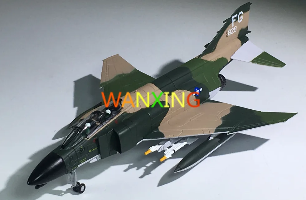 

Militar Aircraft Model F4 Phantom Airplane 1/100 Diecast Scale Model Modern Military Combat Plane Avion Toys For Children