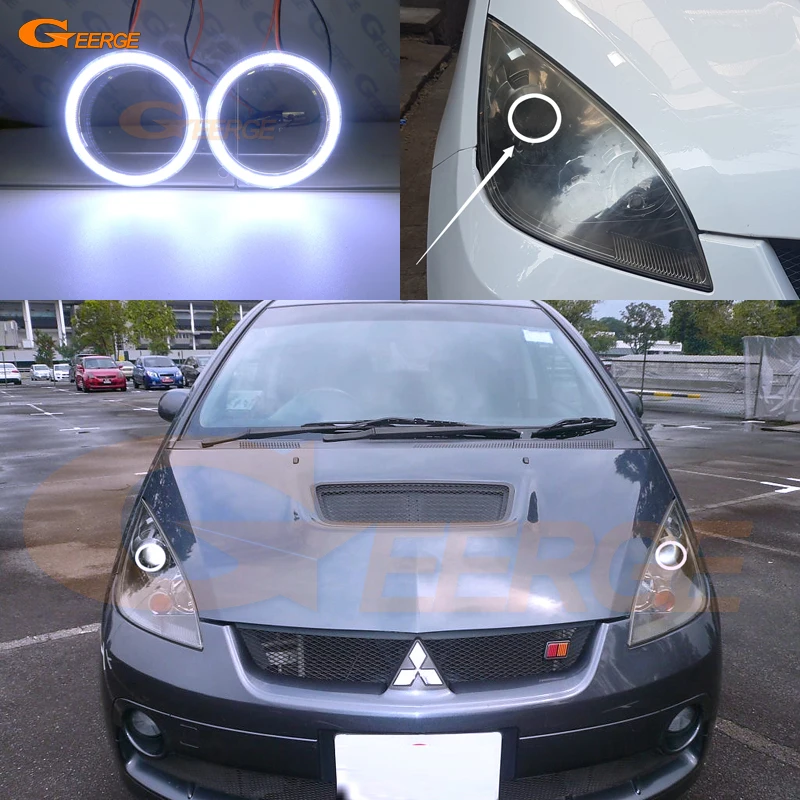 

For mitsubishi colt version R 2006 2007 2008 Excellent angel eyes Ultra bright illumination COB led angel eyes kit
