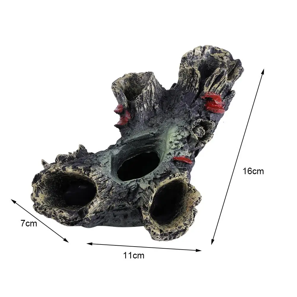Искусственная Смола аквариум мертвой древесины рыбы, чтобы избежать отверстия орнамент Декор