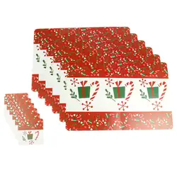 12 шт./компл. рождественские кармашки для столовых приборов салфетки Coaster Рождество вечерние поставки (подарок)