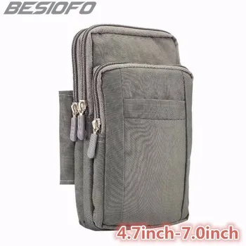 

Double Pockets Hook Loop Pouch With Belt Shoulder Bag Phone Case For Nokia Lumia 435 520 550 630 635 720 830 920 950 1020 1520