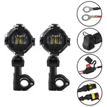 1 Set DC10V-24V Universale Del Motociclo LED Ausiliario Luce di Nebbia Assemblie di Guida Lampada 40 W Del Faro Per BMW R1200GS/ADV /F800GS