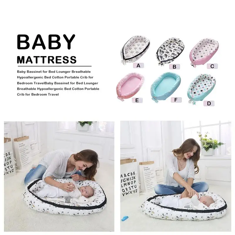 Baby Bassinet For Bed Lounger Breathable Hypoallergenic Bed Cotton Portable Crib Bedroom Travel Children's Bedding Mattress Baby Bassinet For Bed Lounger Breathable Hypoallergenic Bed Cotton Portable Crib Bedroom Travel Children's Bedding Mattress