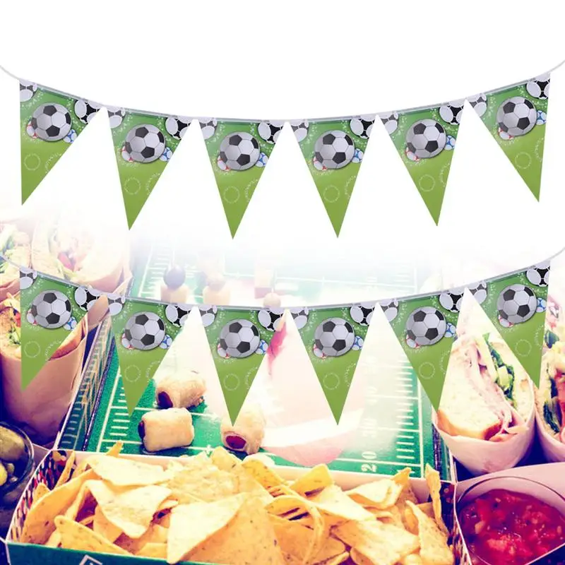 Soccer Birthday Decorations Party Supplies Sporty Theme Bunting Banners Garland Set futbol