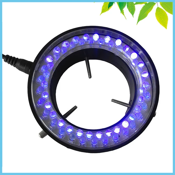 

60 pcs LED Microscope UV Ring Lamp Purple Color Ring Light with Adapter 220V or 110V for Microscope Illumination
