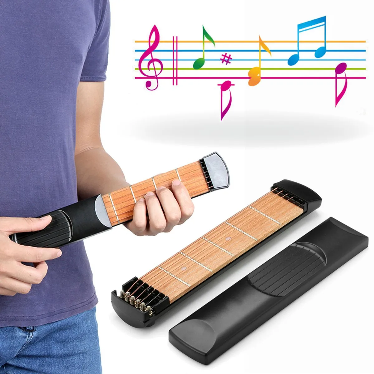 Hight quality 6 Fret Portable Pockets Guitar Practice Tool Guitar