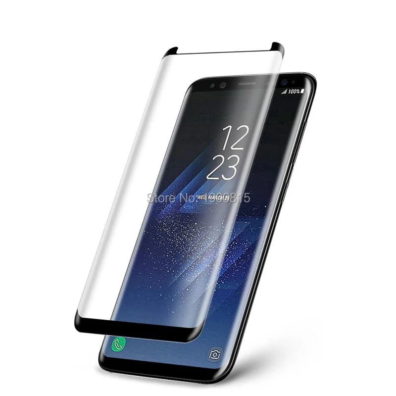 Изогнутый защитный 3D-чехол из закаленного стекла для Samsung Galaxy S8 защитная пленка