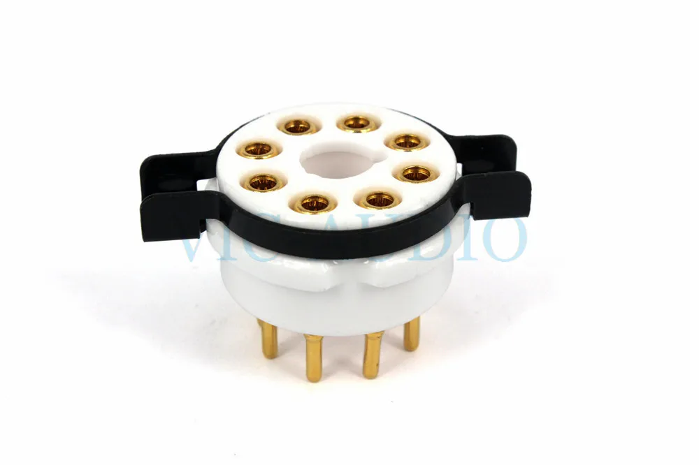 

10PCS EIZZ Tube Socket Ceramic Base Golden Plate Copper Pin For KT120 KT66 EL34 6SN7 CV181 6V6 6P3P 274B 5U4G Tube Free Shipping
