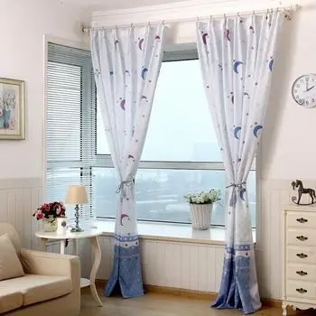 

2019 New Curtains for Windows Drapes European Modern Elegant Noble Printing Shade Curtain For Living Room Bedroom #SW