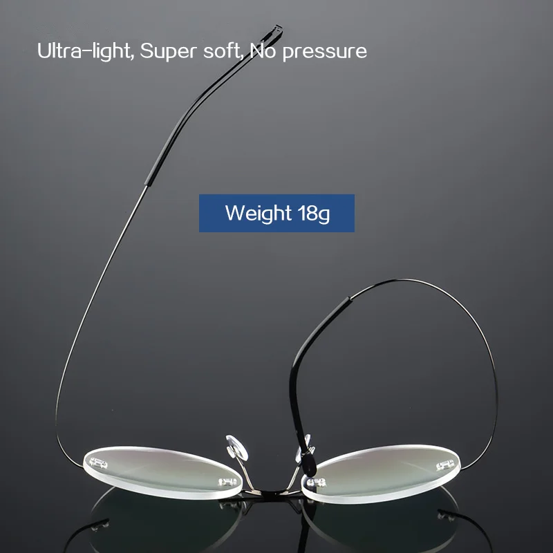 UVLAIK круглая Оправа очков из титанового сплава Для мужчин Для женщин без оправы для очков очки без оправы рамки супер эластичный