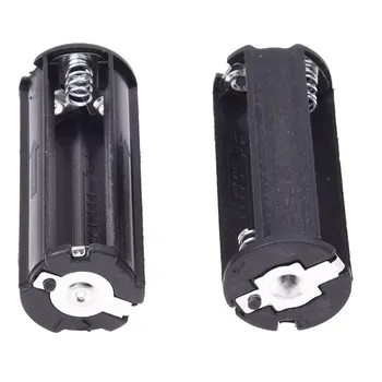 

2Pcs Battery Holder for 3 x 1.5V AAA Batteries Flashlight Torch 53 x 21mm Black battery case Storage box