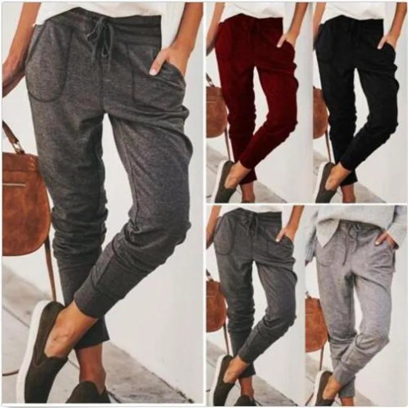 

New Women Jogger Pants Casual Loose Drawstring Sweatpants Sports Soft Harem Trousers Fitness Outdoor Mountain Climbing Pants