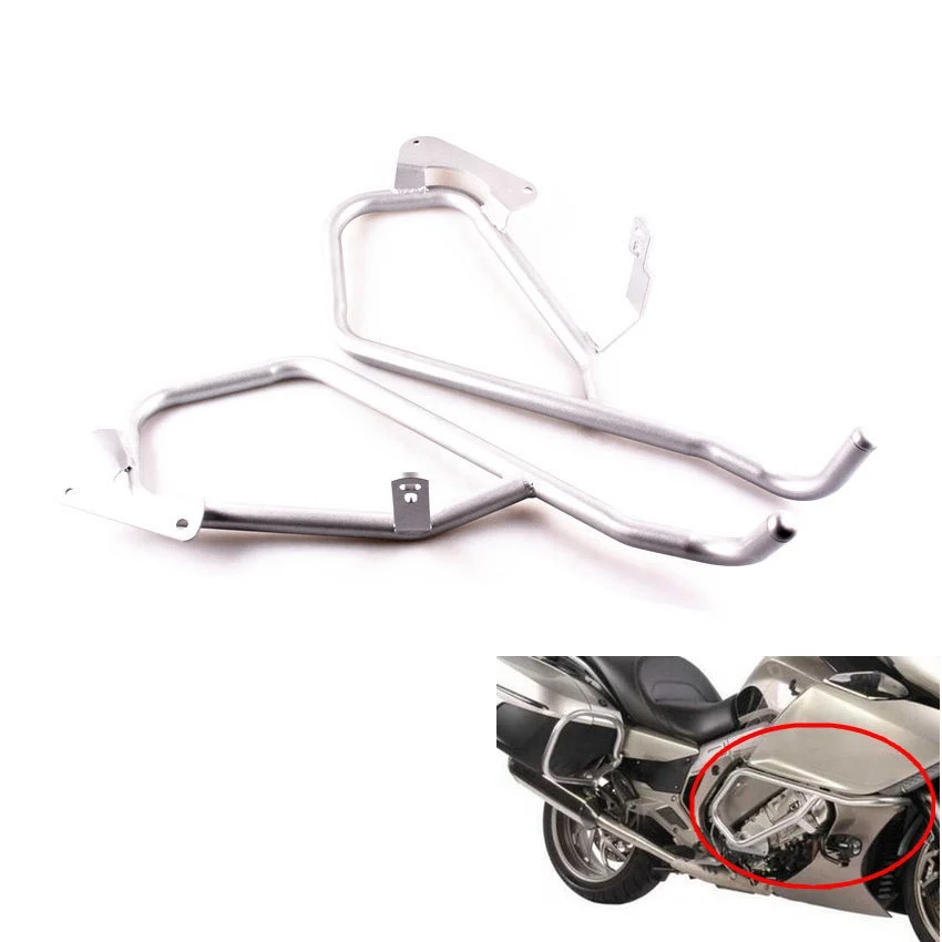 

For BMW K1600GTL 2011 2012 2013 2014 Silver Motorcycle Accessories Steel Front Crash Bars Guard Protection