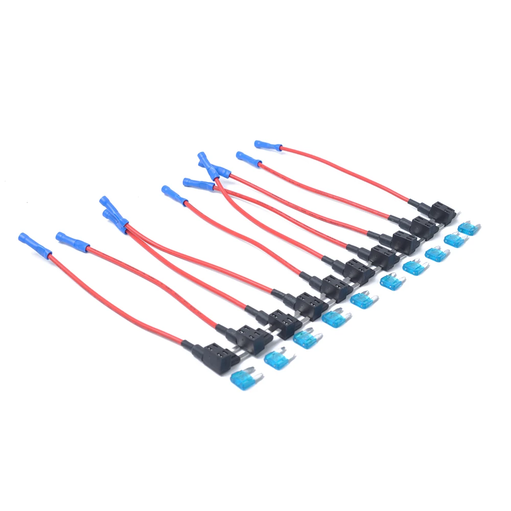 10pcs car 15A 32V Mini ATM Fuse Adapter ACS Tap Dual Circuit Holder | Автомобили и мотоциклы