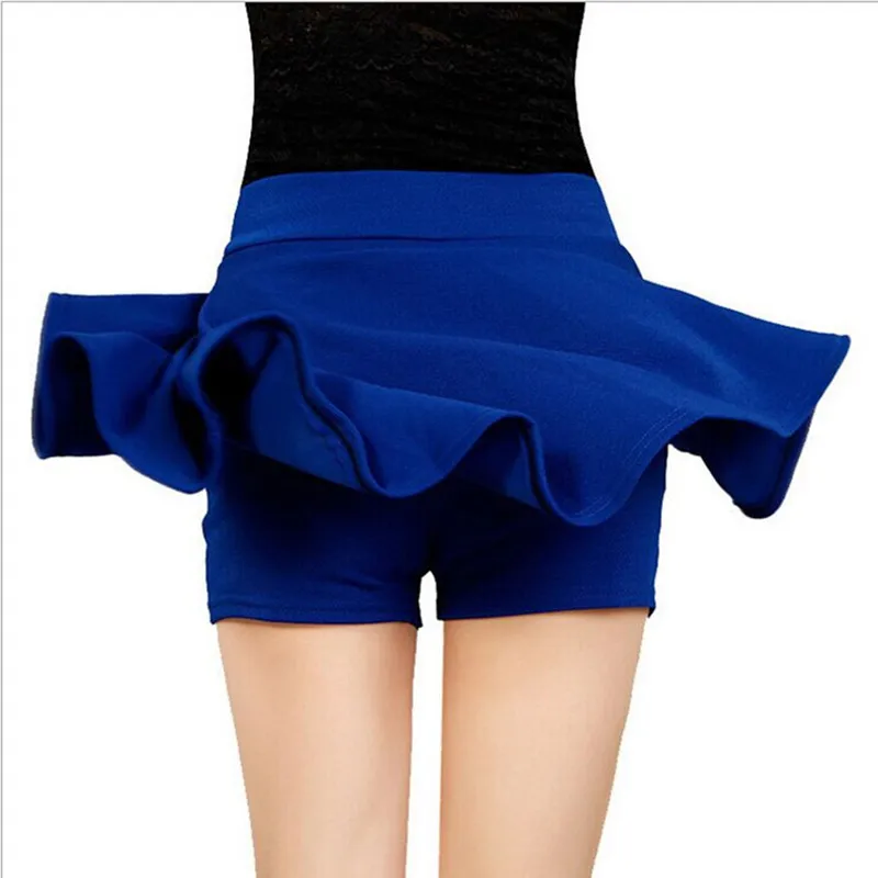 Danjeaner Gaya Korea Safty Skirt Wanita Tinggi Pinggang Candy Warna Kasual Mini Skirt Wanita Pepejal Elastik Wasit Pleated Skirt