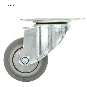 

Wheel Chair 4pcs 3 inch TPR Universal Swivel Single Bearing Casters Wheels for Furniture Trolley Dining Car roller cabinets