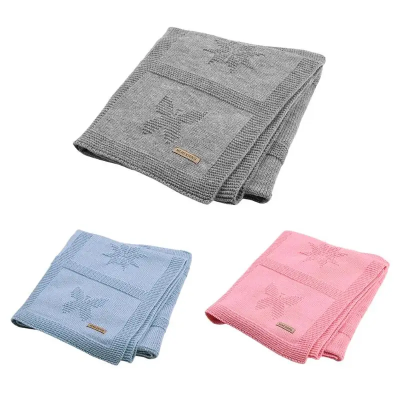 

Infant Baby Blanket Soft Toddler Warm Knitted Swaddling Wrap Stroller Quilt