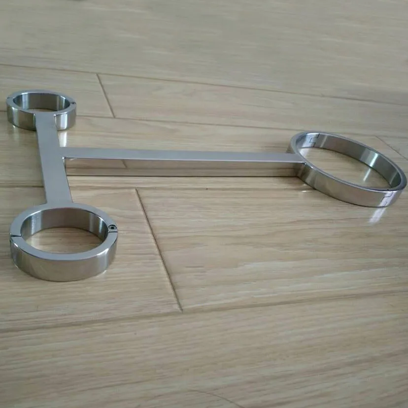 New Stainless Steel Slave Bondage Neck Collar Handcuffs Bdsm Fetish Sex