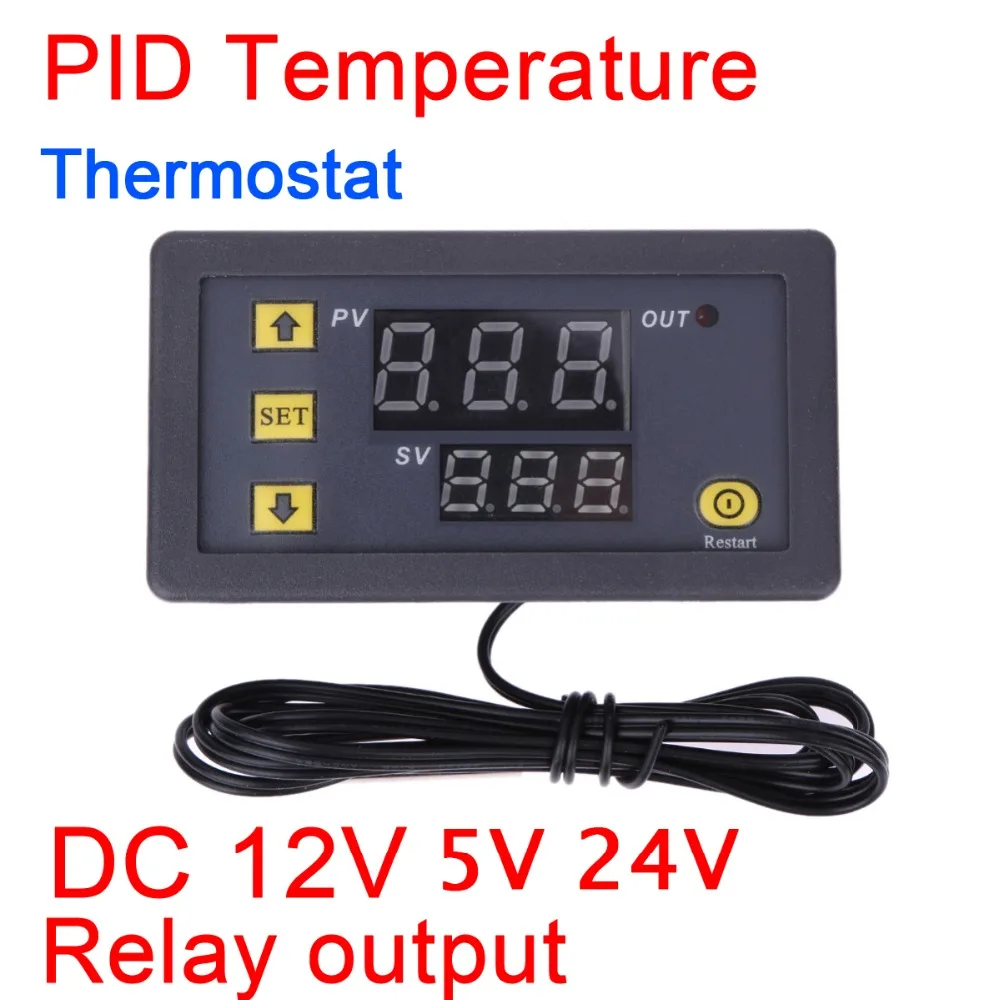 55~120C Relay Output DC12V Digital Thermostat H//L Temperature Alarm Controller