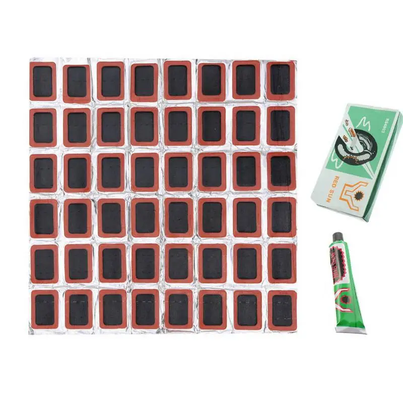 

Cycling Bicycle Tire Repair Kits Bicycle Cold Glue 48 + Glue Bicycle Tire Repair Tool Set Tire Repair Kits Patch Rubber Fetal