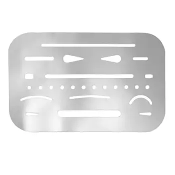 

ALLOYSEED Stainless Steel Erasing Shield Hollow Out Drawing Drafting Rulers Tool