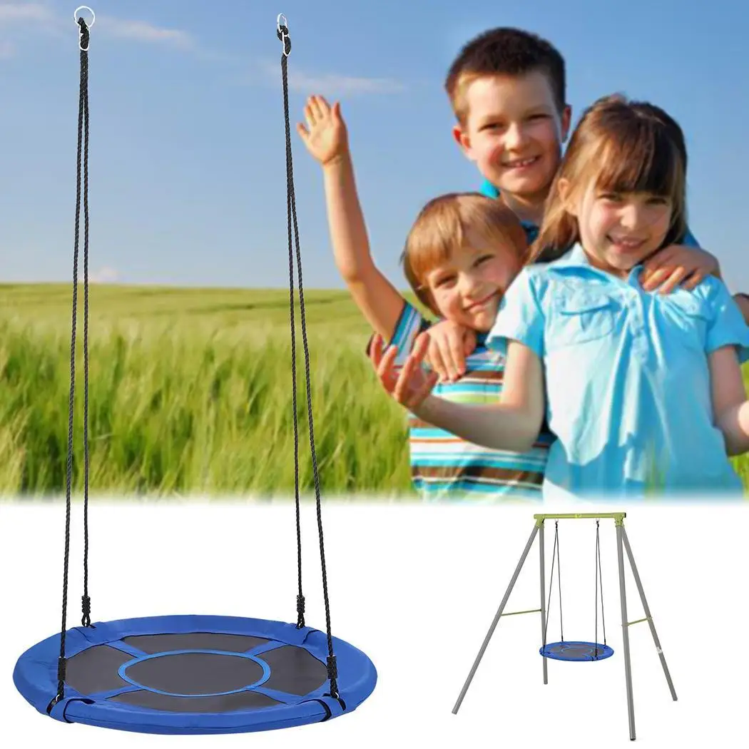 

39.4inch Children Round Nest Nest Swing Indoor Outdoor Hanger Children Net Rope Stout Swing Baby Toys Swing Kit
