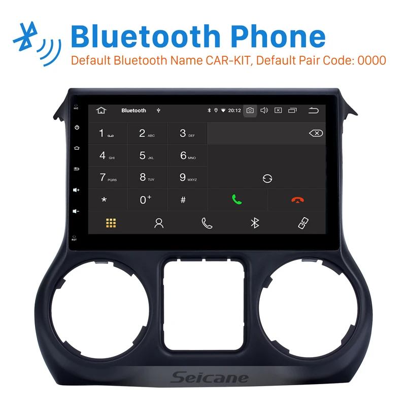  Seicane Android 9.0 10.1 Inch IPS Car Stereo Player Radio GPS Navi Player for 2011-2017 JEEP Wrangl
