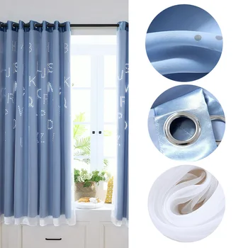 

2PCS/Set Double Layer Darkening Blackout Window Curtain for Livingroom Bedroom curtains For Household Decor Curtains Supplies