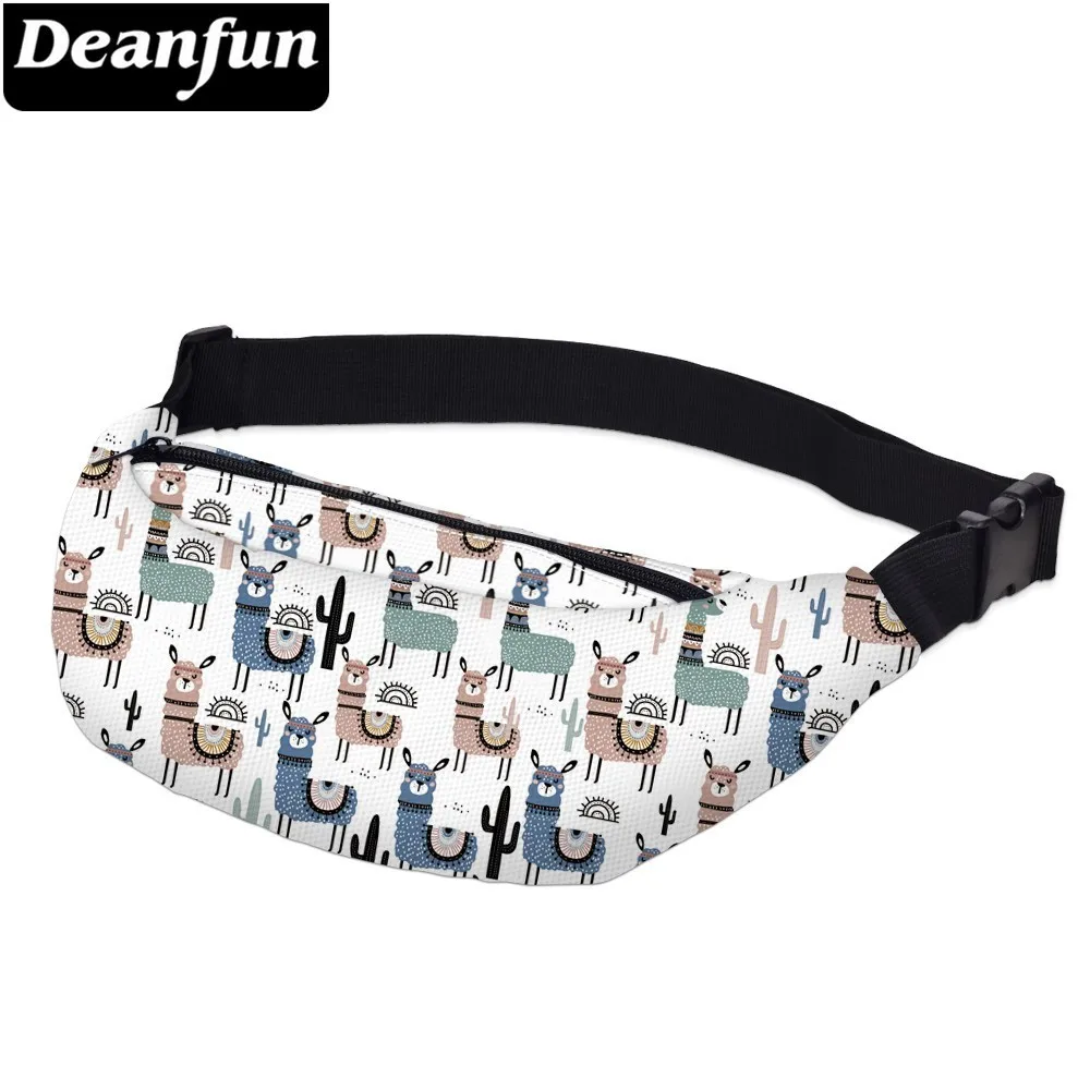 Deanfun печать кактус Лама мужские Фанни пакеты Водонепроницаемый Поясная Мужская