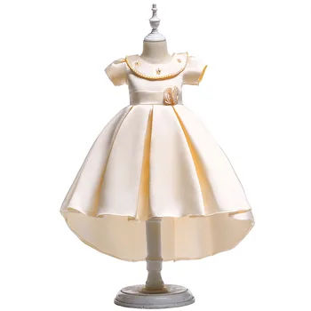 

L5008 European and American New Fashion Twill Satin Weave Dress Girl Round neckwear Court Princess