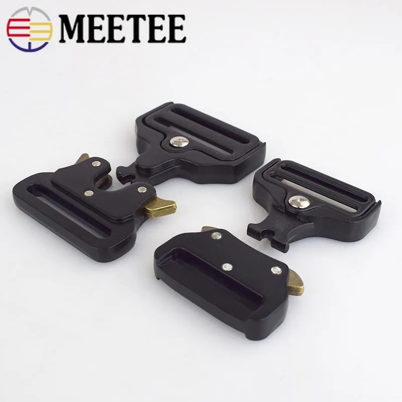 

Meetee 3.8/4.5cm Webbing Metal Bag Strap Quick Side Release Buckle Shackle Belt Clip Clasp DIY Bags Clothes Accessories ZK5165