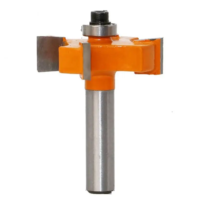 

New 1Pc 8mm shank T Type Bearings Wood Milling Cutter Industrial Grade Rabbeting Bit Woodworking Tool Router Bits For Wood