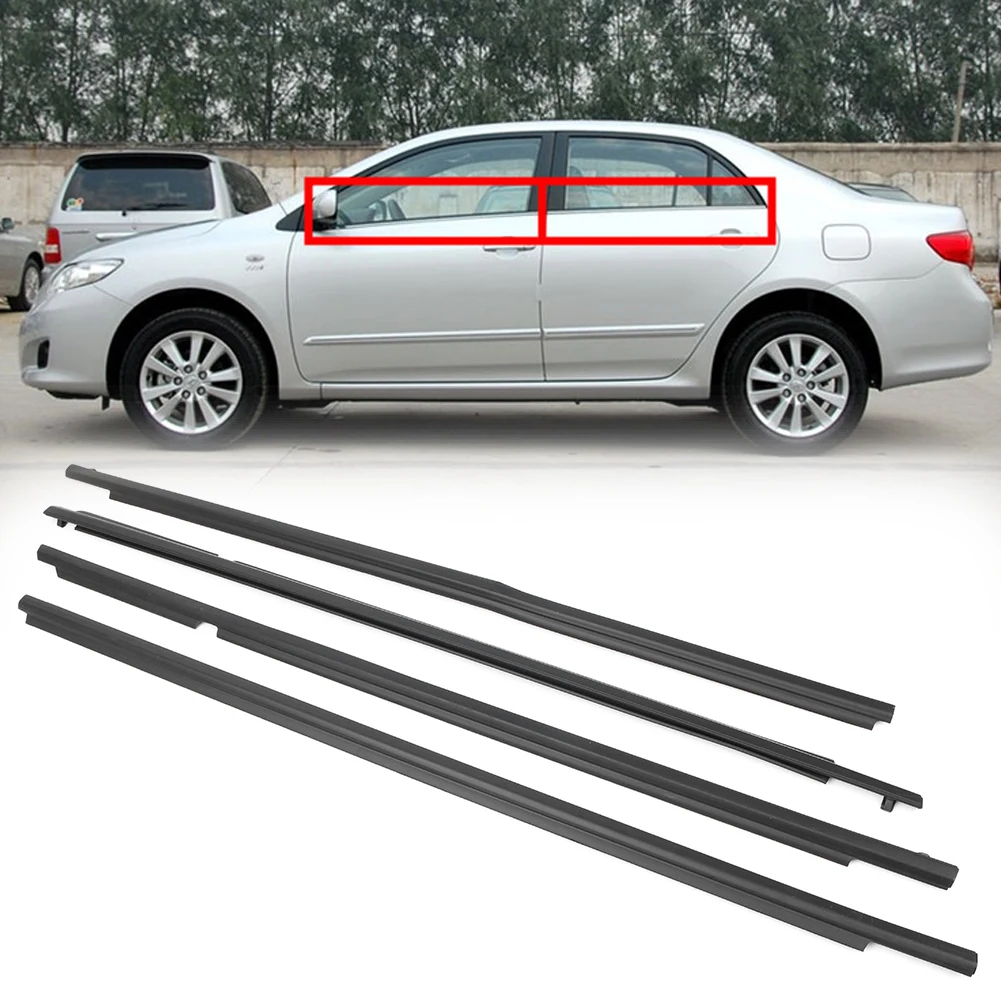 For Toyota Corona RT4# Sedan Door Glass Outer Belt Molding Weatherstrip