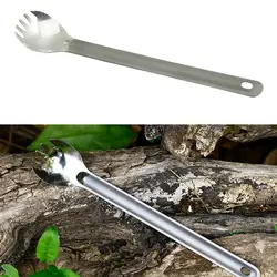 Spork посуда легкий Открытый Столовые приборы Ложка для пикника портативный Кемпинг Титан длинной ручкой многофункционал