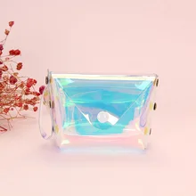 1 шт прозрачный бизнес-держатель для карт девушки лазер мини карточный кошелек