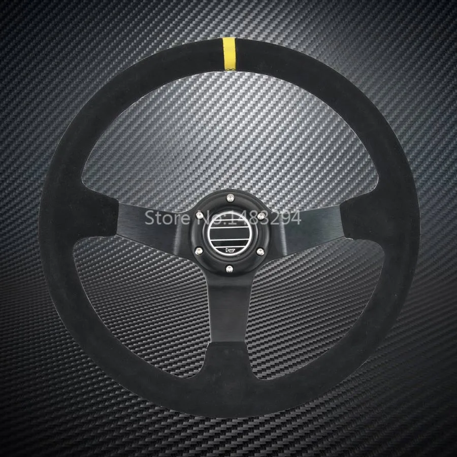 347 мм Диаметр замша кожа дрейфующий Racer руль для V W Au di BMW Универсальный|Рулевые