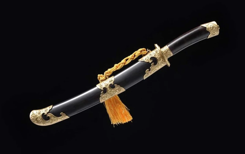 Qing Dynasty прямой клинок КИТАЙСКИЙ ручной работы Дамасская сложенная сталь + ГЛИНА